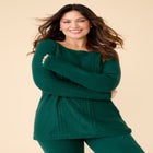 Cashmiracle™ Cable Sweater image number null