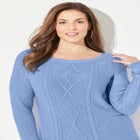 Cashmiracle™ Cable Sweater image number null