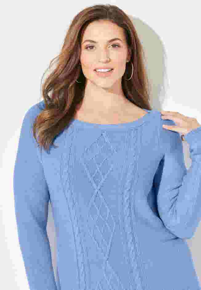 Cashmiracle™ Cable Sweater image number 3