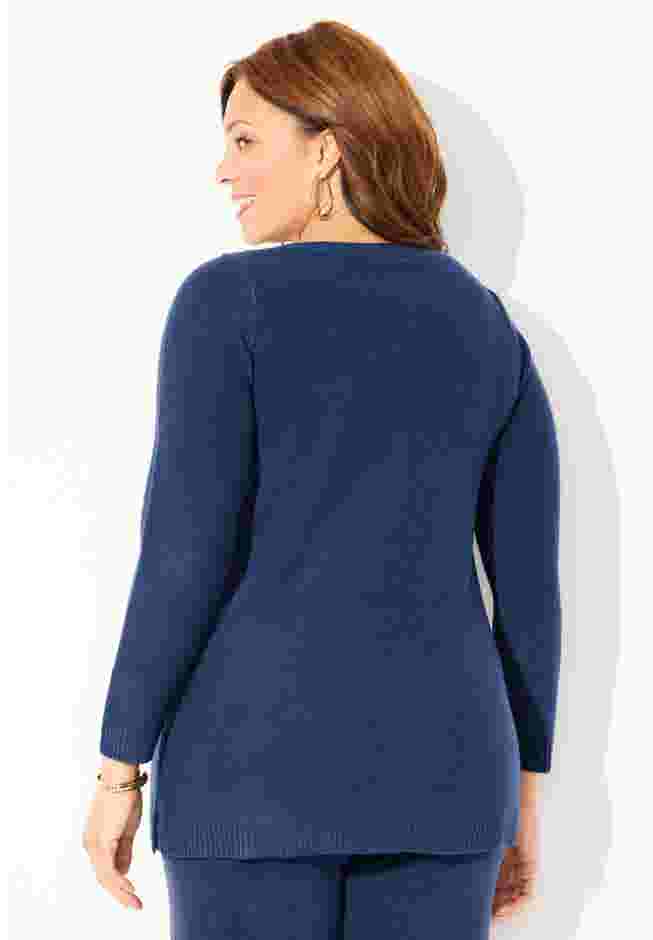Cashmiracle™ Cable Sweater image number 1