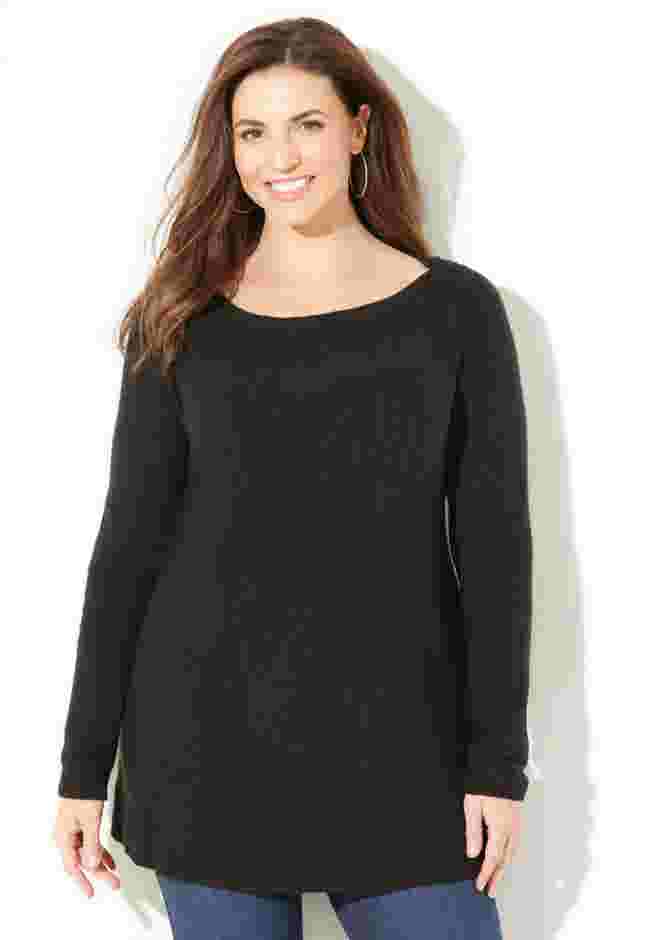 Cashmiracle™ Cable Sweater image number 0