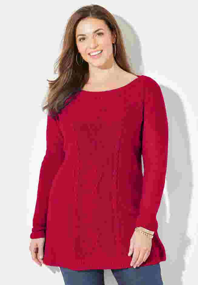 Cashmiracle™ Cable Sweater image number 0