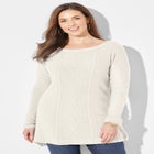 Cashmiracle&trade; Cable Sweater image number null