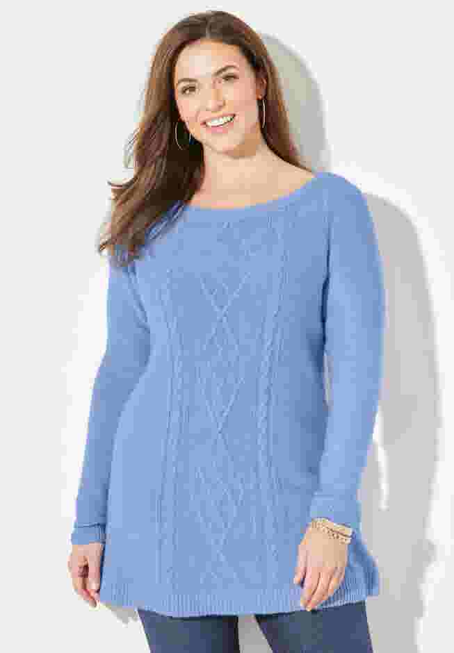 Cashmiracle™ Cable Sweater image number 0