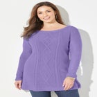Cashmiracle&trade; Cable Sweater image number null