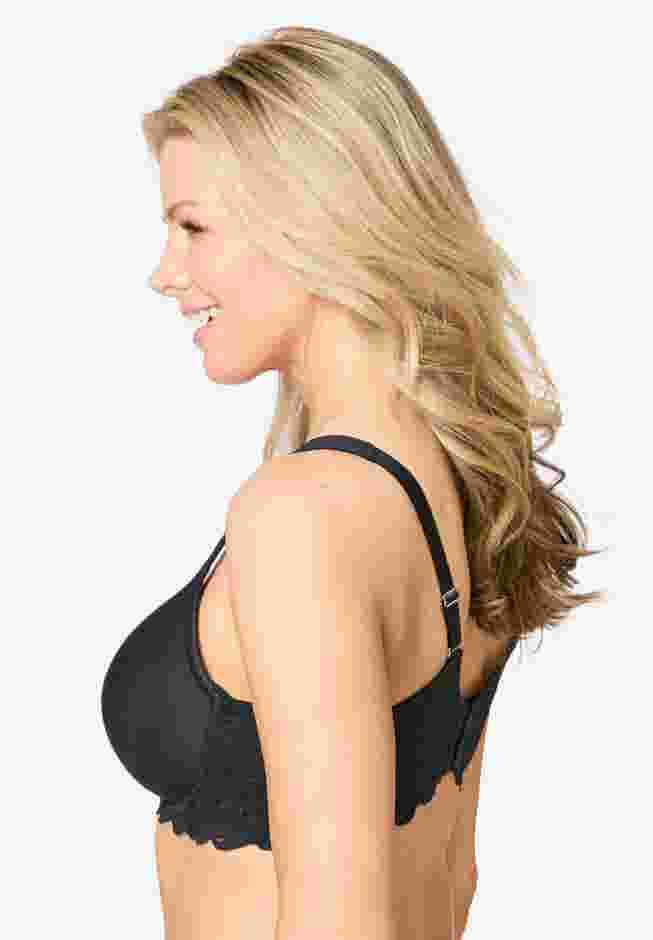 Leading Lady® The Chloe Lace Band Molded Underwire T-Shirt Bra image number 2