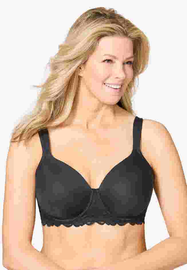 Leading Lady® The Chloe Lace Band Molded Underwire T-Shirt Bra image number 0