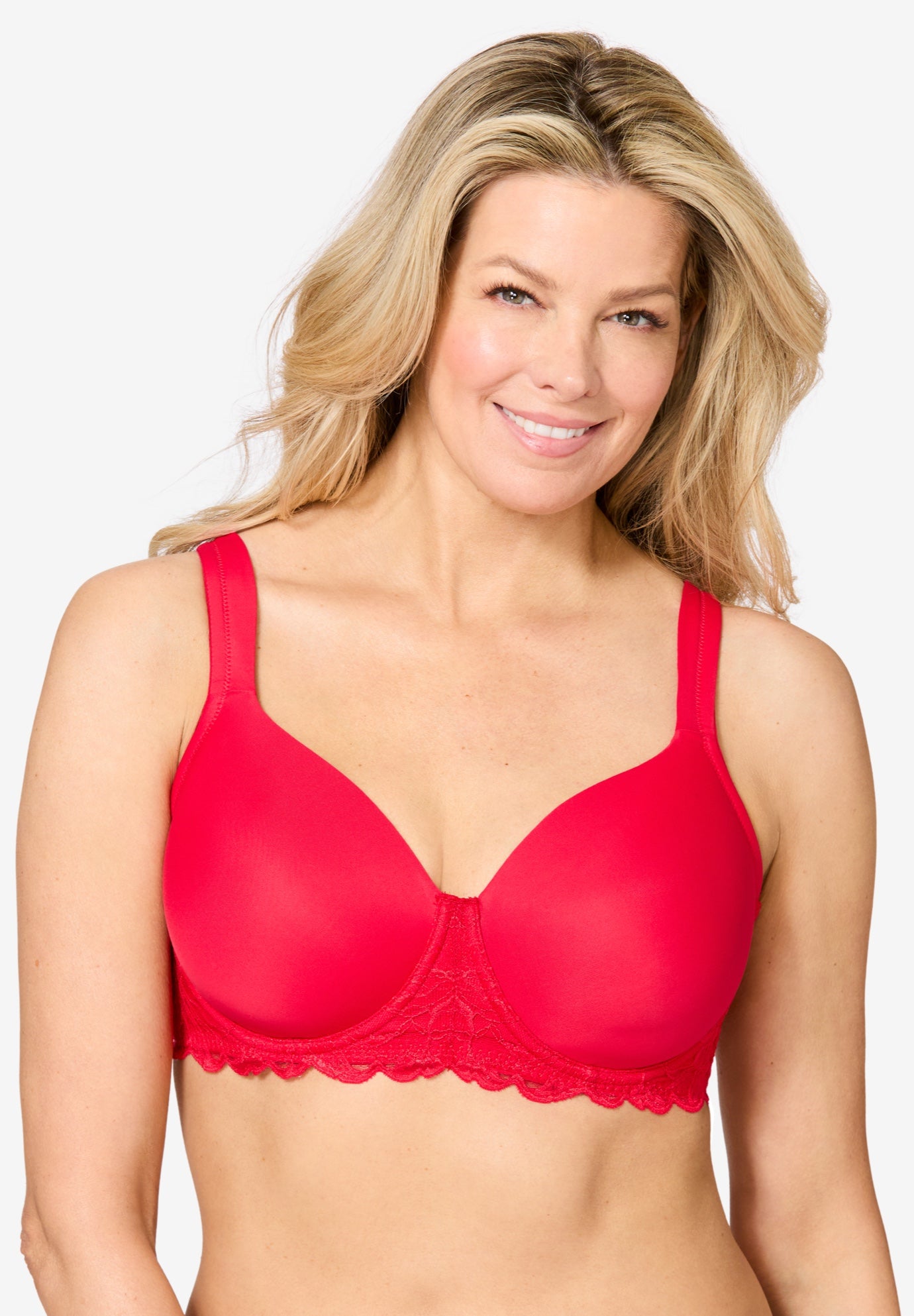 Leading Lady&reg; The Chloe Lace Band Molded Underwire T-Shirt Bra image number 0