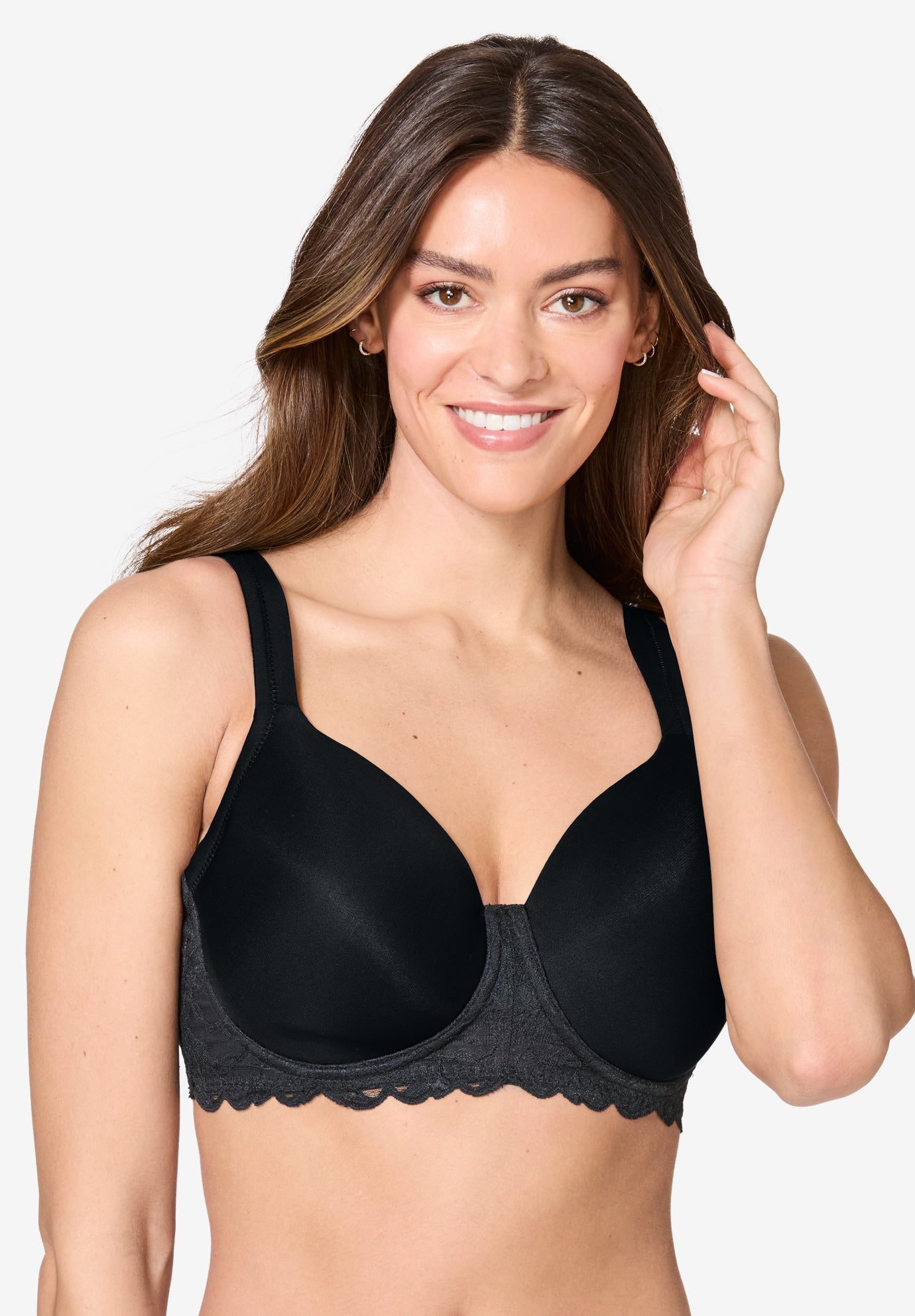 Leading Lady&reg; The Zoey Lace Band Molded Wire Free T-Shirt Bra image number 0