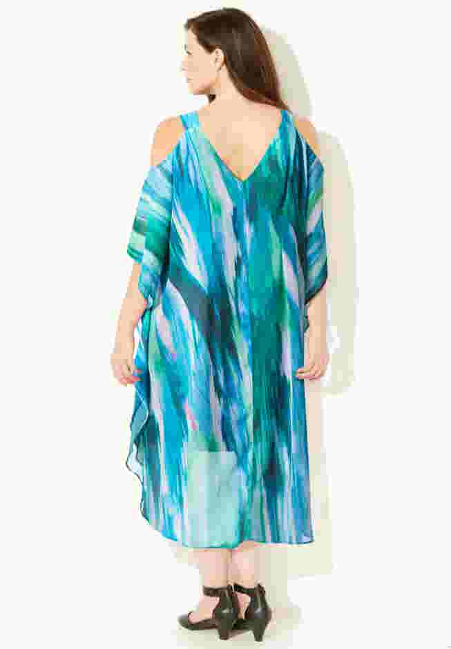 Open-Shoulder Chiffon Dress image number 1