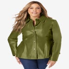 Leather Peplum Jacket image number null