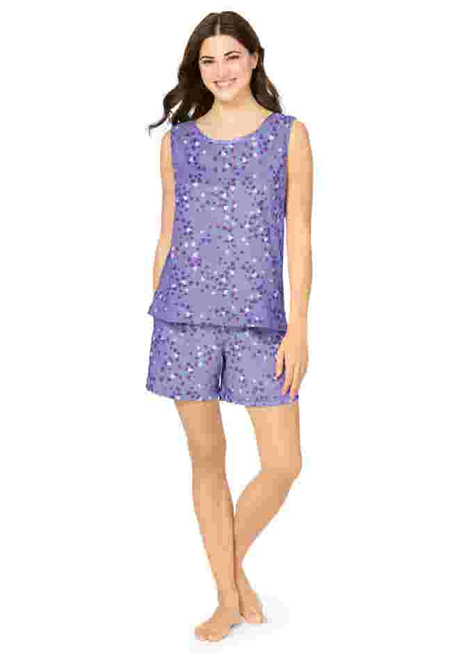 2-Piece Sleeveless Tee and Shorts PJ Set image number 0