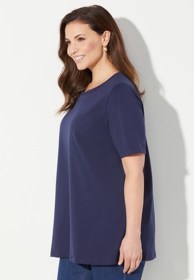 Suprema® Crochet Trim Scoopneck image number 2