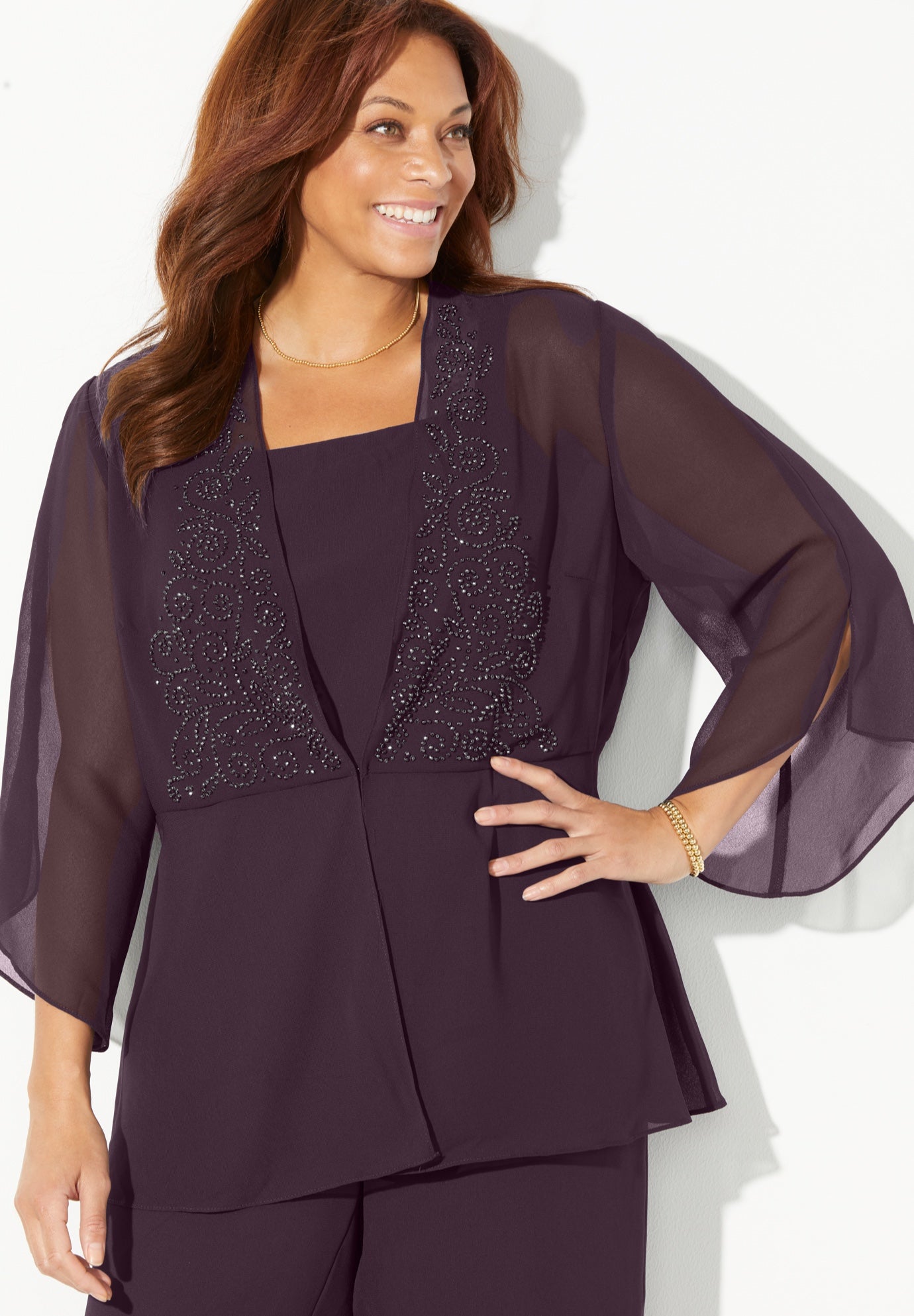 Masquerade Beaded Pant Set image number 3