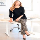 Crepe Ruffle Sleeve Top image number null