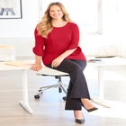 Crepe Ruffle Sleeve Top image number null