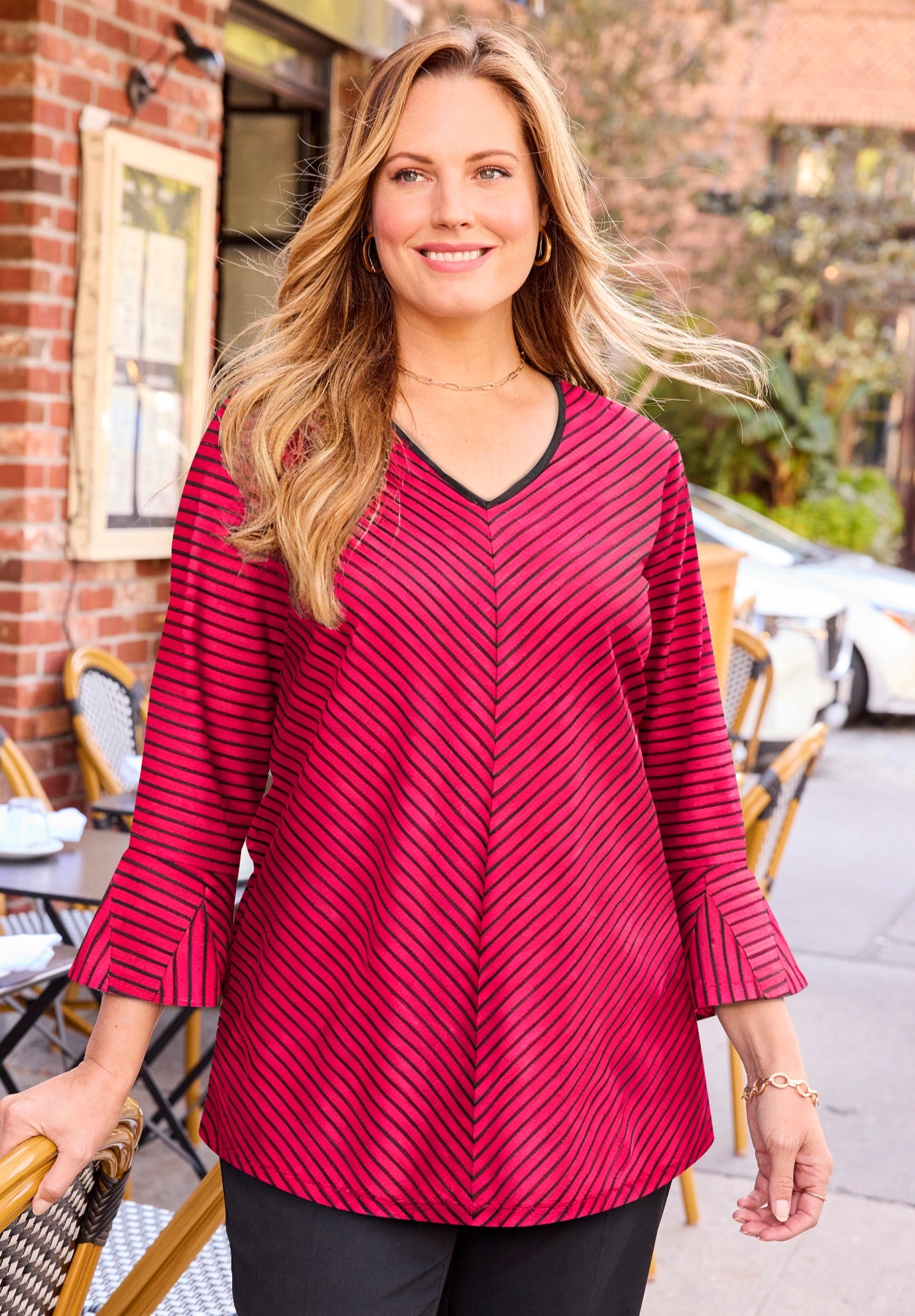 Godet Bell Sleeve Top image number 0