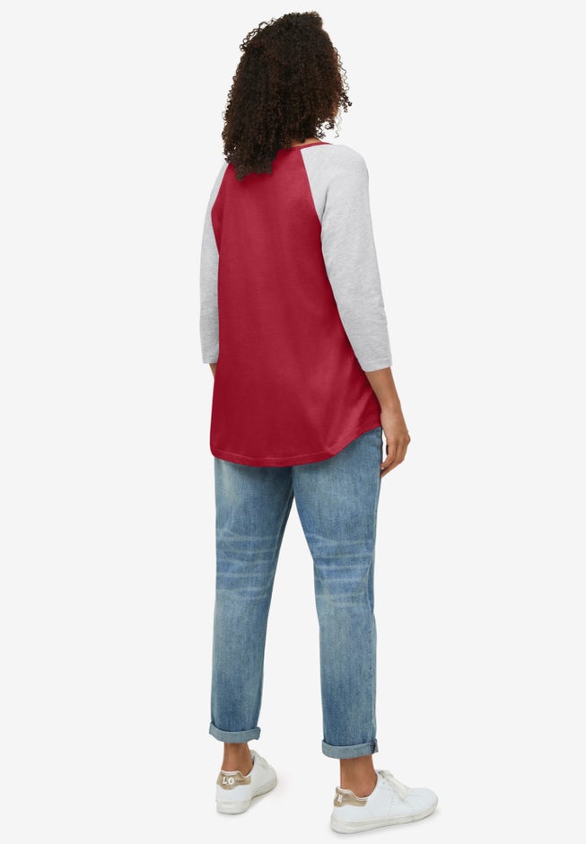 Colorblock 3/4 Sleeve Tee image number 1