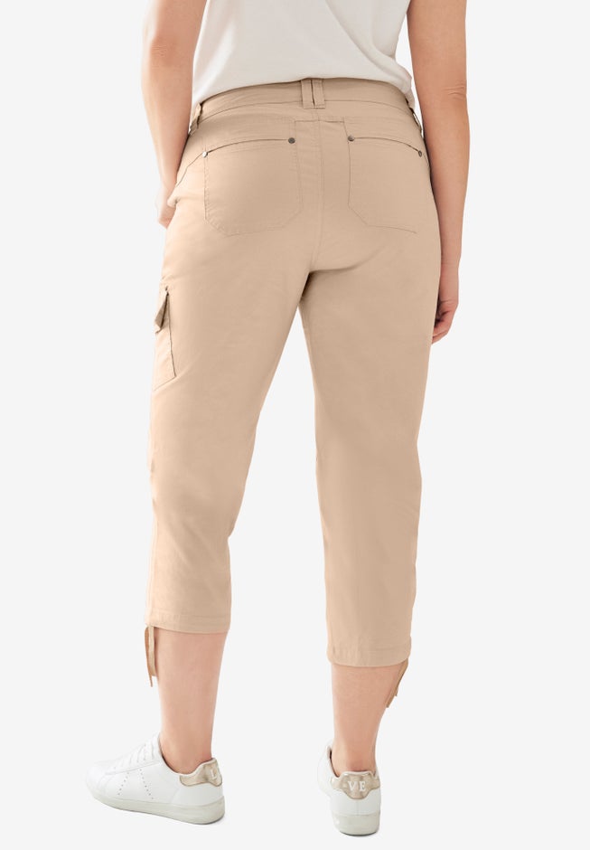 Stretch Cargo Capris by ellos&reg; image number 1