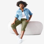 Stretch Cargo Capris by ellos&reg; image number null