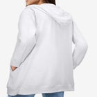 French Terry Long Sleeve Zip-Front Tunic Hoodie image number null