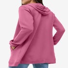 French Terry Long Zip Front Hoodie image number null