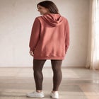 French Terry Long Sleeve Zip-Front Tunic Hoodie image number null