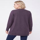 V-Neck Button-Front 100% Cotton Boyfriend Cardigan image number 1