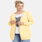 V-Neck Button-Front 100% Cotton Boyfriend Cardigan image number null