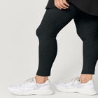 Cotton Spandex Elastic Waist Full Length Leggings image number null