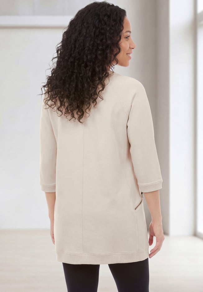 French Terry Zip Pocket Tunic image number 1