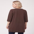 Ellos Studio French Terry Zip-Pocket Long Sleeve Scoopneck Tunic image number 1