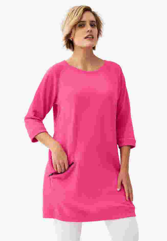 French Terry Zip Pocket Tunic image number 0