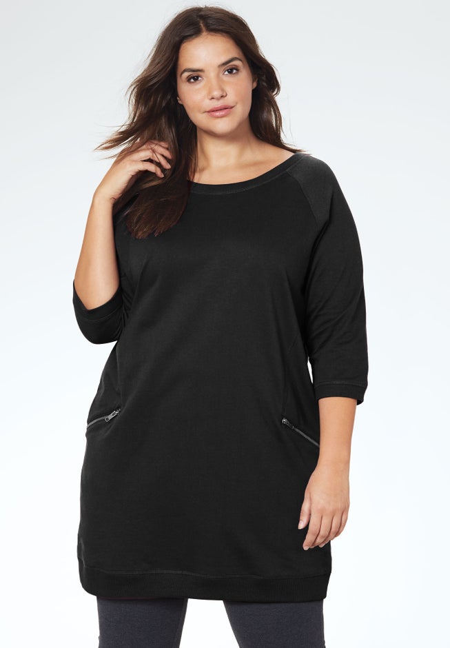 French Terry Zip Pocket Tunic image number 0