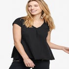 Twisted V-neck Tee image number null