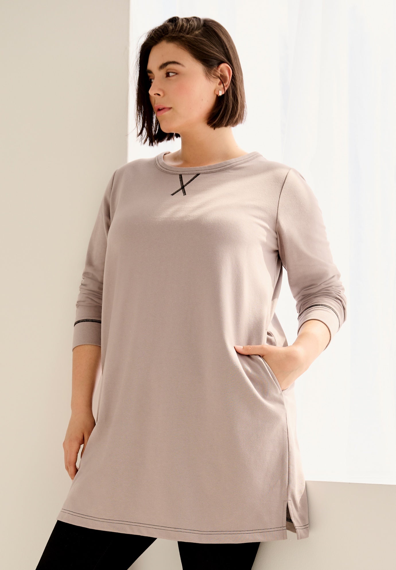 French Terry Tunic Dress image number 0