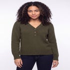 Button Y-neck Sweater image number 0