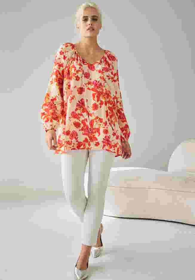 Tie Neck Peasant Tunic image number 2