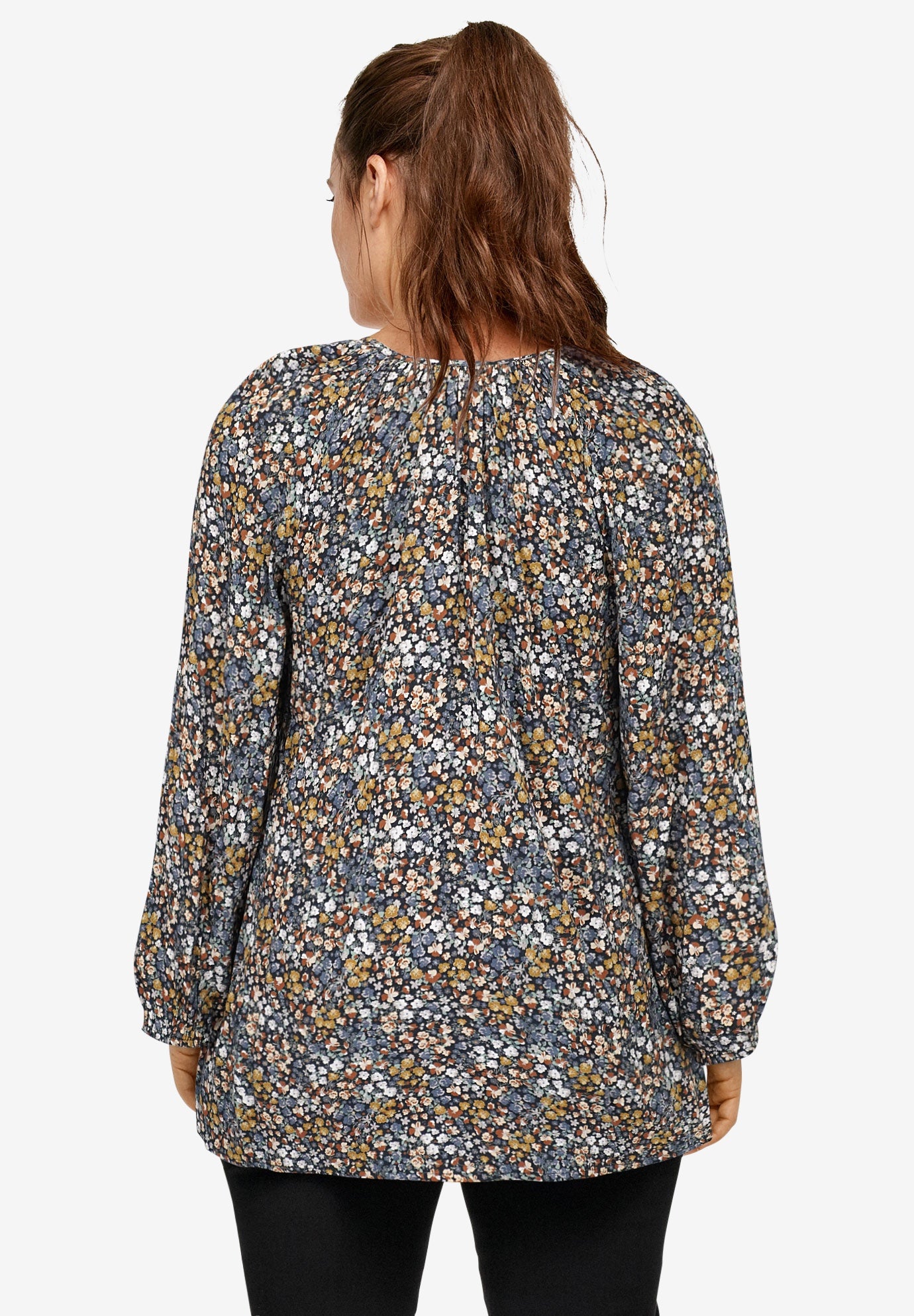 Tie Neck Peasant Tunic image number 1