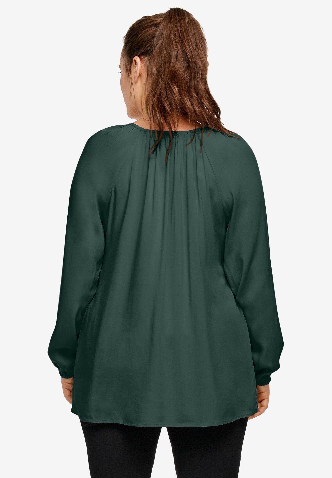 Tie Neck Peasant Tunic image number 1
