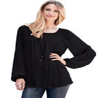 Tie Neck Peasant Tunic image number null