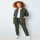 French Terry Drawstring Elastic Waistband Jogger image number null