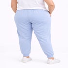 French Terry Drawstring Elastic Waistband Jogger image number null