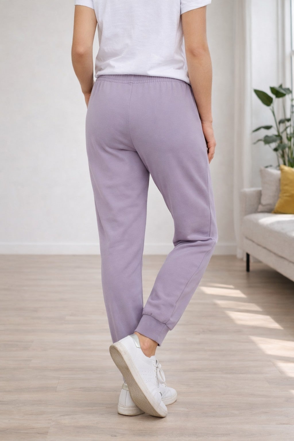 French Terry Drawstring Elastic Waistband Jogger image number 1