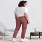 French Terry Drawstring Elastic Waistband Jogger image number null