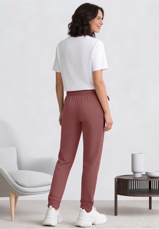French Terry Drawstring Elastic Waistband Jogger image number 1