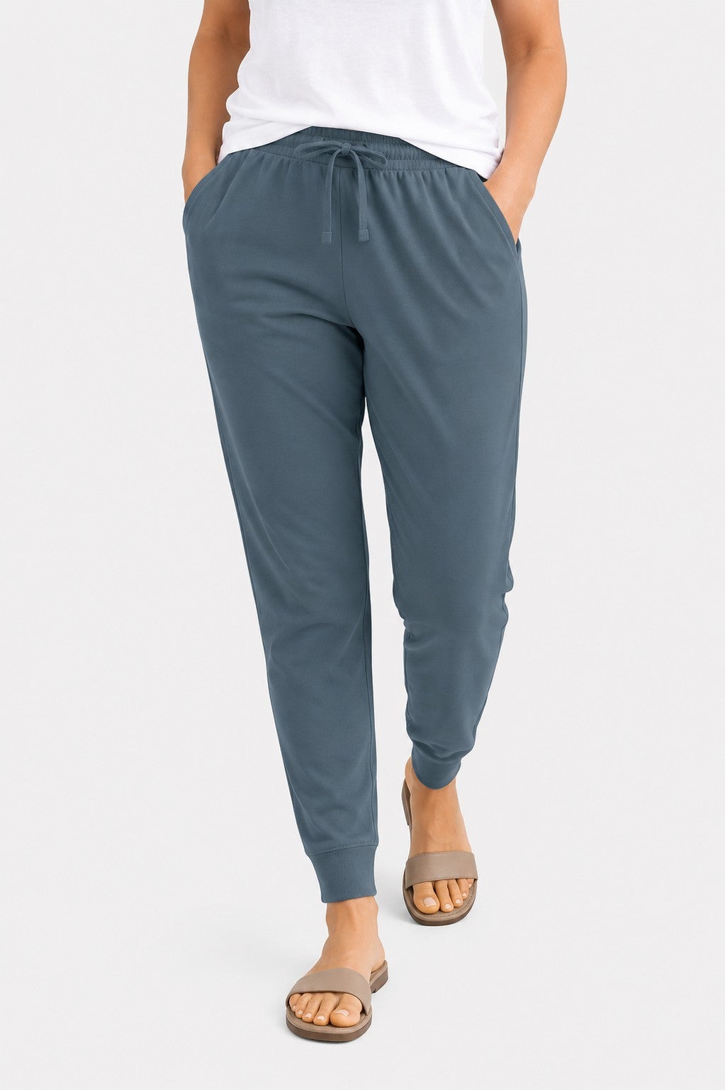 French Terry Drawstring Elastic Waistband Jogger image number 0