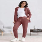French Terry Drawstring Elastic Waistband Jogger image number null