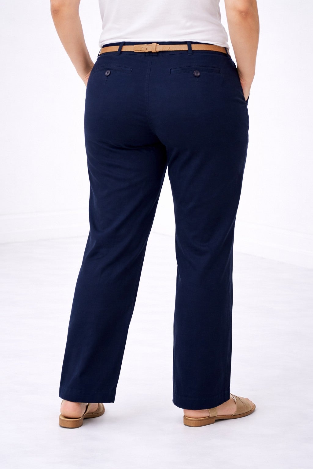 Mid-Rise Stretch Chino Bootcut Pants image number 1