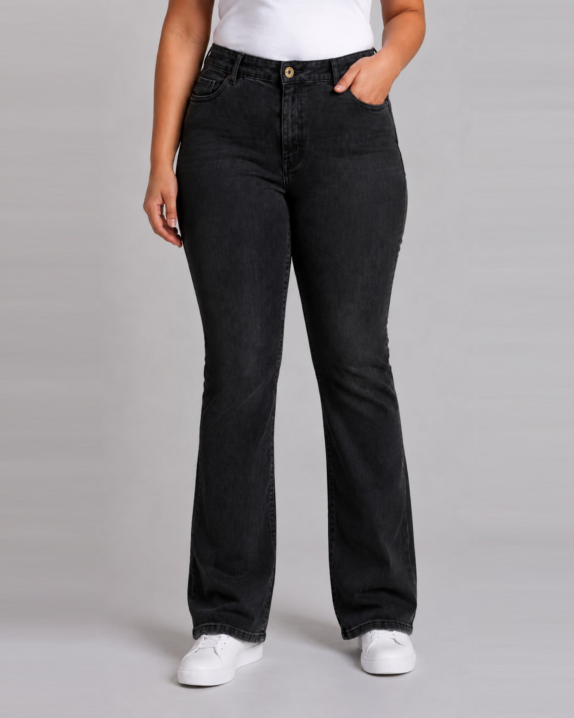 Stretch Mid-rise Bootcut Jeans image number 0